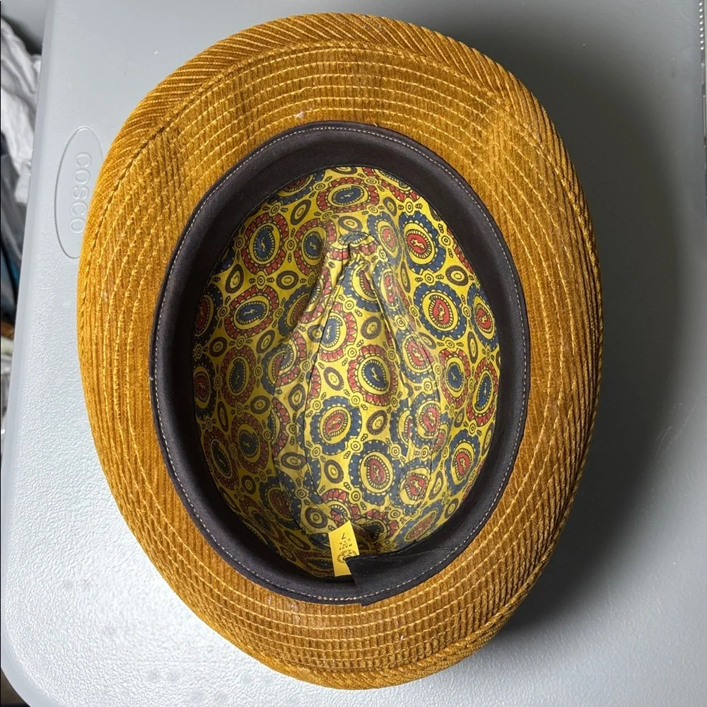 Vintage United Hatters Cap & Millinery Mens Fedora Hat Size 7 Brown Tan Corduroy